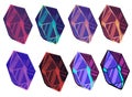 Set of crystals gems and gems icon.